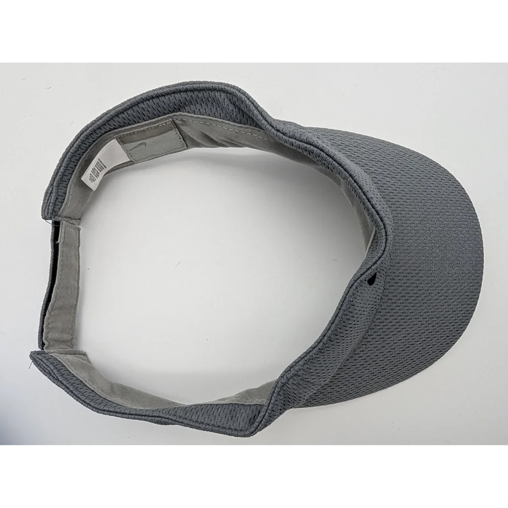 Vintage Nike Gray Mesh Tennis Visor Adjustable Hat Swoosh Logo S20912CCH 572090
